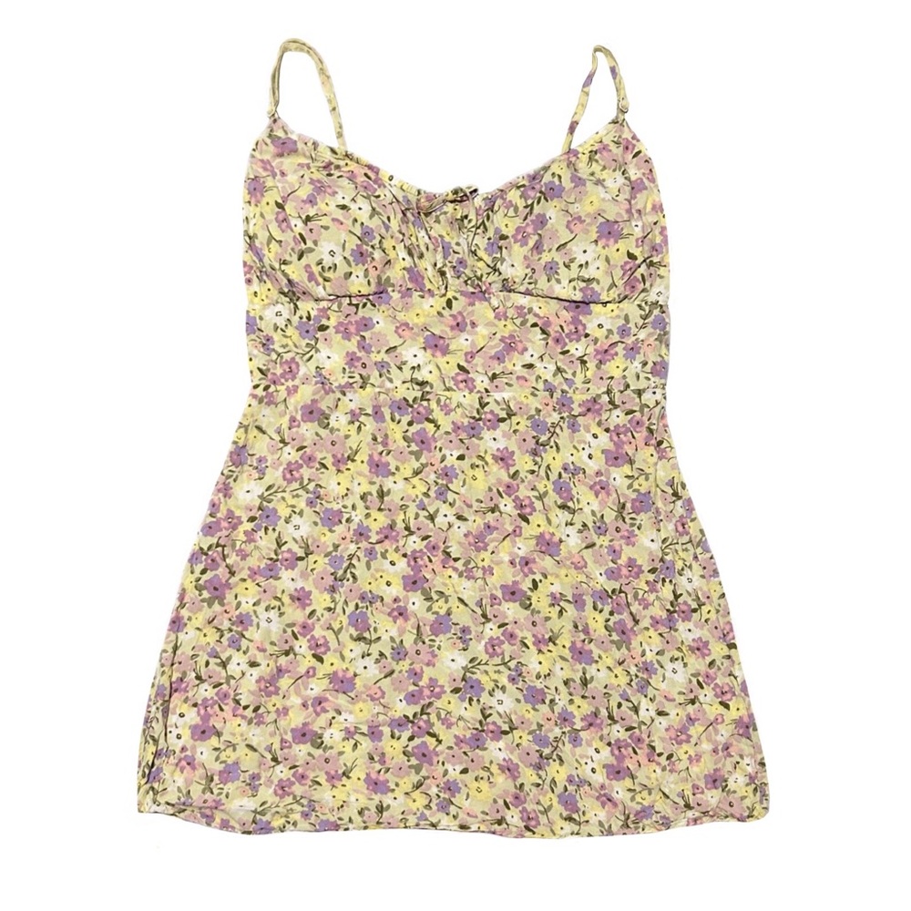 Floral Bustier Babydoll Mini Dress
